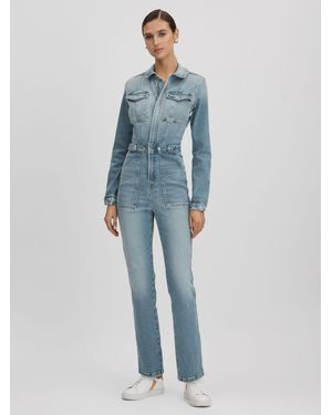 GOOD AMERICAN Jumpsuit Cotton Plain - Blue