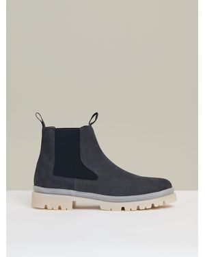 Reiss Suede Contrast Sole Chelsea Boots - Blue