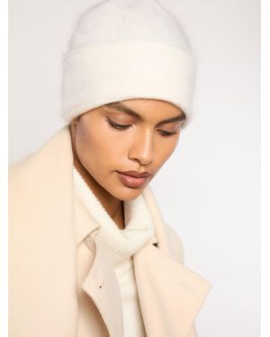 Reiss Alba - Cream 100% Cashmere Beanie, One - White