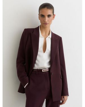Reiss Gabi Tailored Single Breasted Suit Blazer - Purple