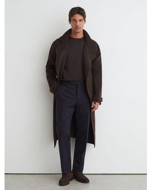 Reiss Classic Fit Wool Side-Adjuster Suit Pants - Black