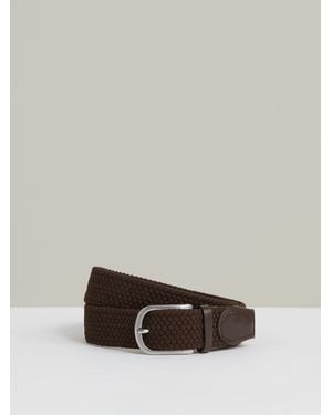 Reiss Basket Weave Belt - Brown