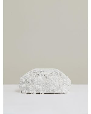 Reiss Edith - White Embellished Clutch Bag, One