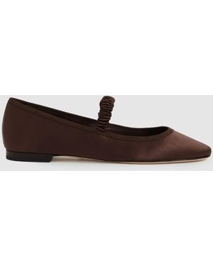 PAIGE Satin Ballerina Shoes - White