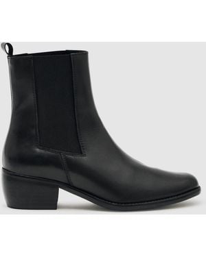 Reiss Leather Chelsea Boots - Black