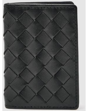 Reiss Presley - Black Leather Large Lattice-effect Cardholder, One