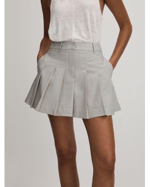 Anna Quan Pleated Mini Skirt - Gray