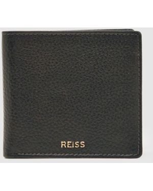 Reiss Cabot - Chocolate Grained Leather Wallet, One - White