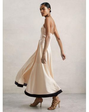 Reiss Atelier Corset Midi Dress - Natural