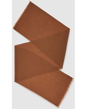 Reiss Heidi - Camel Wool-cashmere Lightweight Scarf, One - Brown