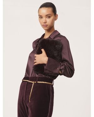 Reiss Twist Chain Belt, S & M - Brown