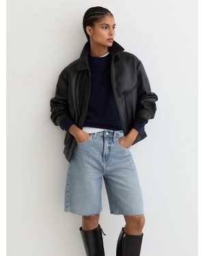 GOOD AMERICAN Good Denim Bermuda Shorts - Blue