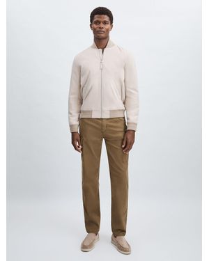 PAIGE Stretch-Cotton Slim Pants - Natural
