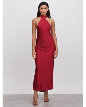 Savannah Morrow Silk Maxi Dress - Red
