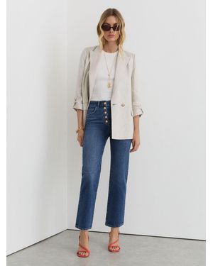 Reiss Straight-Leg Cropped Jeans - Blue