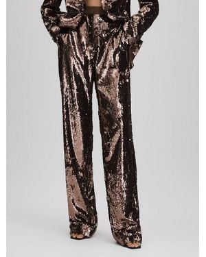 Halston Sequin Wide Leg Pants - Multicolor