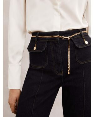 Reiss Chain-Link Belt, S & M - Black