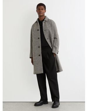 Les Deux Wool Blend Twill Coat - Gray