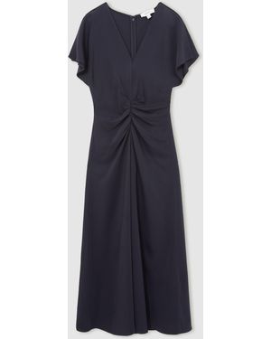 【海外限定】REISSワンピース☆Navy Gwen Tie Front Beach Cover Reiss Gwen - Navy Tie Front Beach Cover-up Dress, Us 6 in