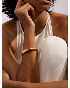 Reiss Sierra - Gold Curve Bangle Bracelet, One - Brown