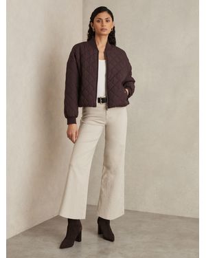 GOOD AMERICAN Cropped Palazzo Jeans - Natural