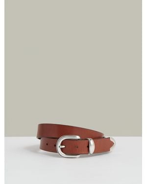Reiss Jonny - Tan Brown Leather Western Belt, 34 - Multicolor