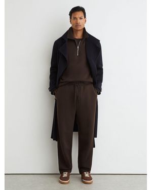Reiss Cotton Heavyweight Straight-Leg Sweatpants - Black