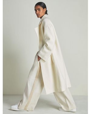 Les 100 Ciels S Twill Pants With Wool - Natural