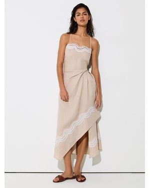 long graduation dresses white White Tiered Eyelet Midi Graduation Dress with Buttons White / XSmall main image 0