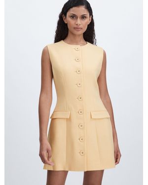 Anna Quan Button Through Mini Dress - Natural