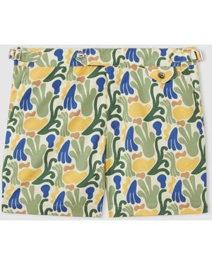 Hemingsworth Abstract-print Swim Shorts - Green