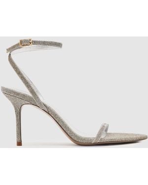 Reiss Charlotte - Silver Strappy Stiletto Sandals, Us 8 (uk 6) - White