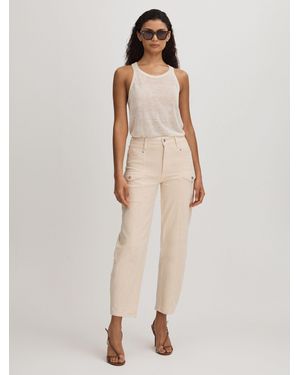 PAIGE Alexis Jeans Cotton Plain - Natural