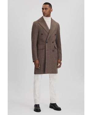 Oscar Jacobson Slim Fit Wool Double Breasted - Brown
