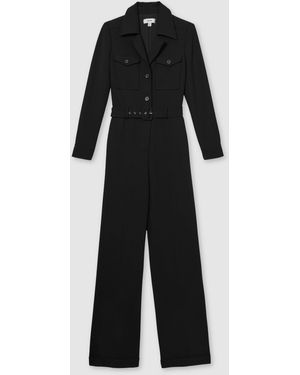 REISS☆Kaia Tailored Wide Leg Utility Jumpsuit Navy【UK発】 Buy Reiss Navy Kaia Tailored Wide Leg Utility Jumpsuit from