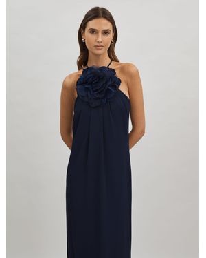 Halston Embellished Maxi Dress - Blue