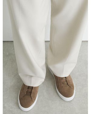 Reiss Jenson Lace-Up Sneakers - Natural