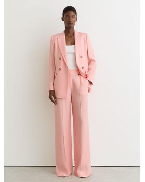 Reiss Magda Petite Wide-Leg Suit Pants - Pink