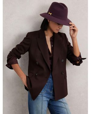 Reiss Wool Fedora, S & M - Black