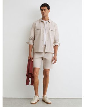 Reiss Technical Stretch Shorts - White