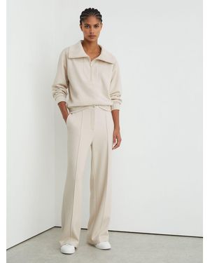 Reiss Lyocell-Wool Wide-Leg Sweatpants - White