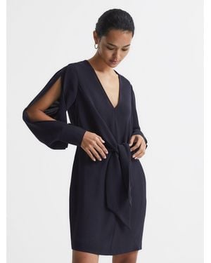 【海外限定】REISSワンピース☆Navy Gwen Tie Front Beach Cover Reiss Gwen - Navy Tie Front Beach Cover-up Dress, Us 6 in