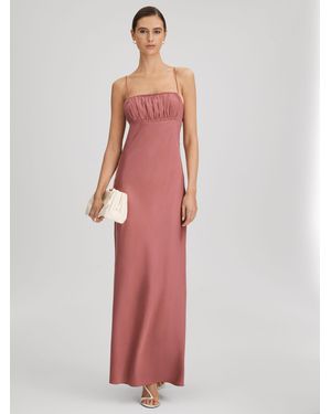 PAIGE Ruched Maxi Dress - Pink