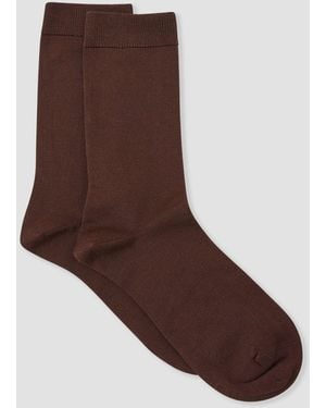 Reiss Silk-Blend Socks - Brown