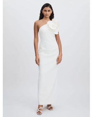 Acler Cream Wynyard One Shoulder Maxi Dress - White