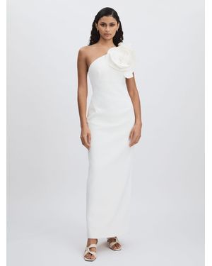 Acler Cream Wynyard One Shoulder Maxi Dress - White