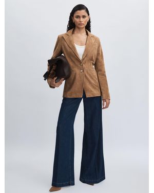 PAIGE Waistband Wide-Leg Jeans - Blue