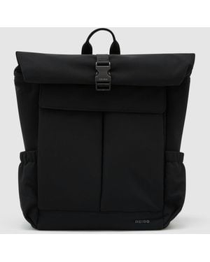 Reiss Pascal - Black Technical Roll-top Backpack, One