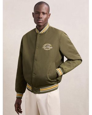 Les Deux Les Les Tech Varsity Jacket - Green