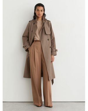 Reiss Tall Hooded Insert Trench Coat - Natural